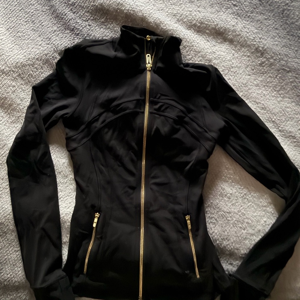 lululemon athletica Black Jacket with Gold Zippers